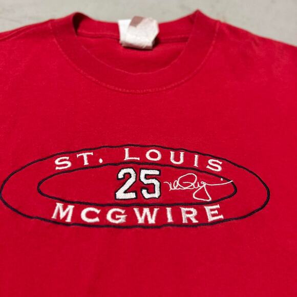 **Vintage Y2K 25 Signature Sport Attack Mark McGwire Long Sleeve T-Shirt** - Picture 2 of 4